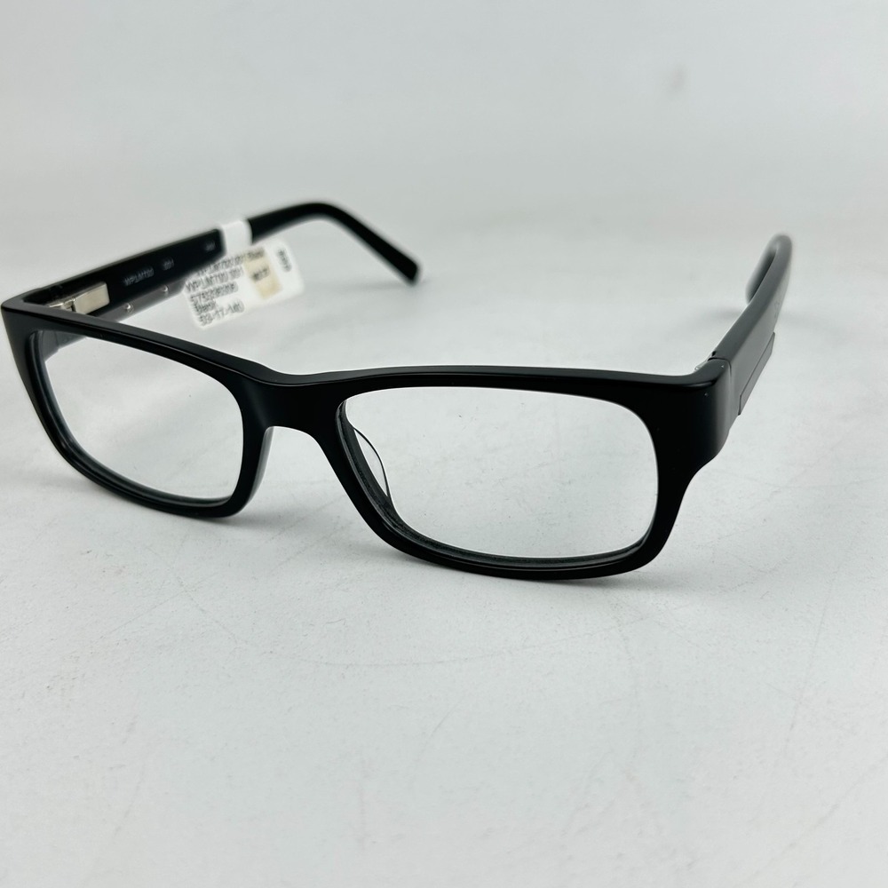 Walmart WPLM700-001 Mens Eyeglasses Frame Black Full Rim Rectangular 53-17-140mm